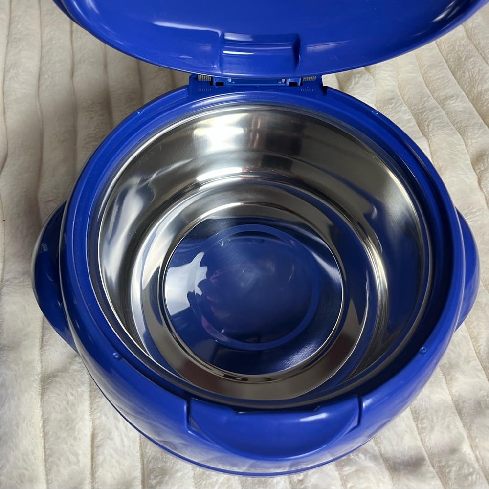 Set of 3 thermal stays hot for 4 hours cold 6 Blue Insulated bowls NEW - Picture 5 of 5
